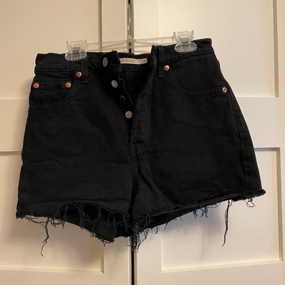 Levi's Ribcage Shorts - Black, Size 26